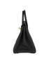 Birkin 25 In Clemence Black, bottom view